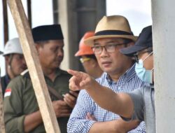 Kang Emil Monitoring Pembangunan Menara Kujang Sapasang di Waduk Jatigede Sumedang