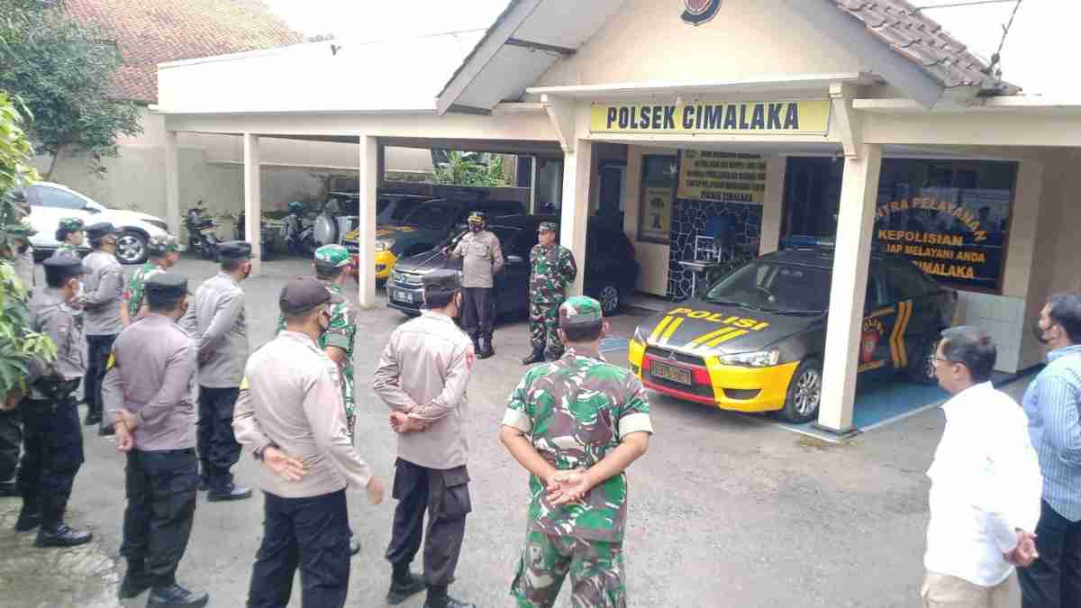 Apel Gabungan Polsek dan Koramil Cimalaka, Wujud Sinergitas TNI Polri di Sumedang