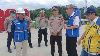 Kapolres Sumedang Dampingi Menteri PUPR Tinjau Tol Cisumdawu Seksi 4-6