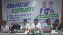 Hasil Hitung Cepat Pilkada Sumedang, Dony-Fajar Unggul 51%