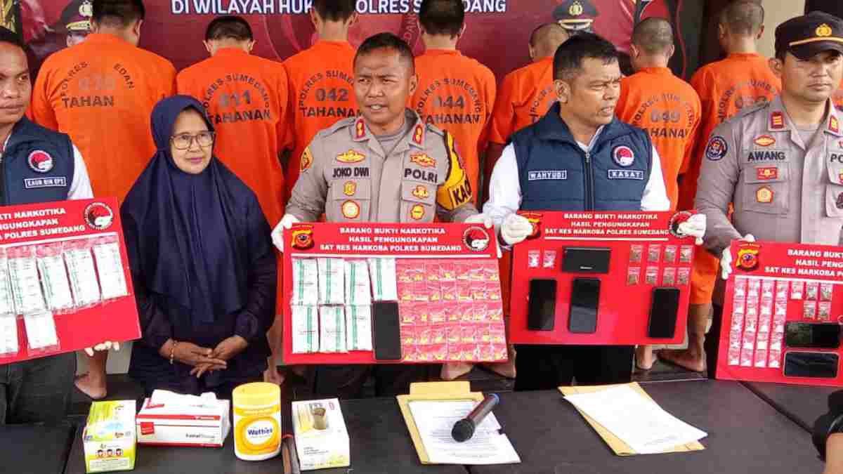 Polres Sumedang Ungkap 8 Kasus Narkoba di November